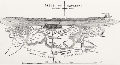 Plan of the Siege of Savannah, October 1779 by American School